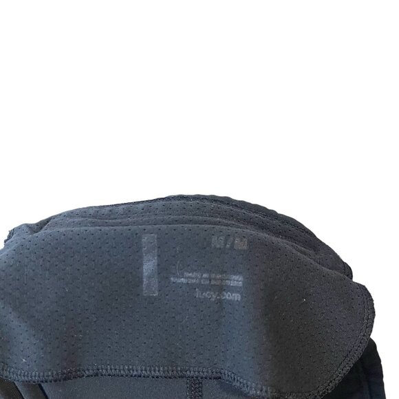 Lucy Size M Black Bike Shorts Pockets Tights Exercise Running 10” Inseam - Picture 5 of 5